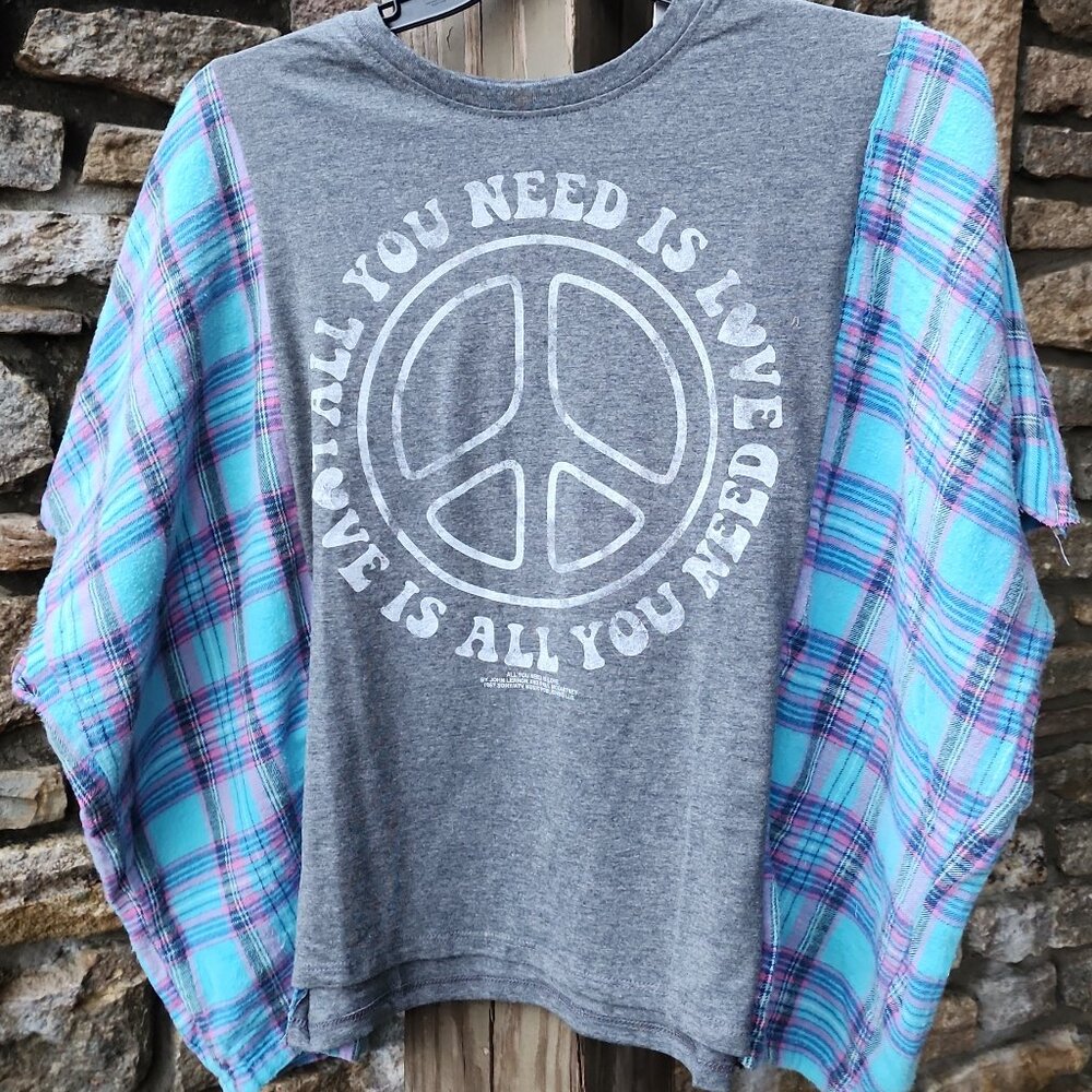 John Lennon Band Lyrics Upcycled Tee